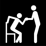 hjälpa, Pictogram.