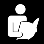 läsa, Pictogram. läsa, Pictogram.