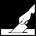 rösta, Pictogram.