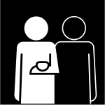ledsagare, Pictogram.