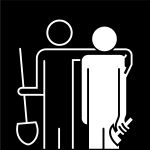 arbetskamrat, Pictogram. arbetskamrat, Pictogram.