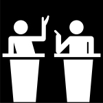 debatt, Pictogram. debatt, Pictogram.