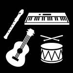 musikinstrument, Pictogram.