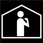 hemma, Pictogram. hemma, Pictogram.
